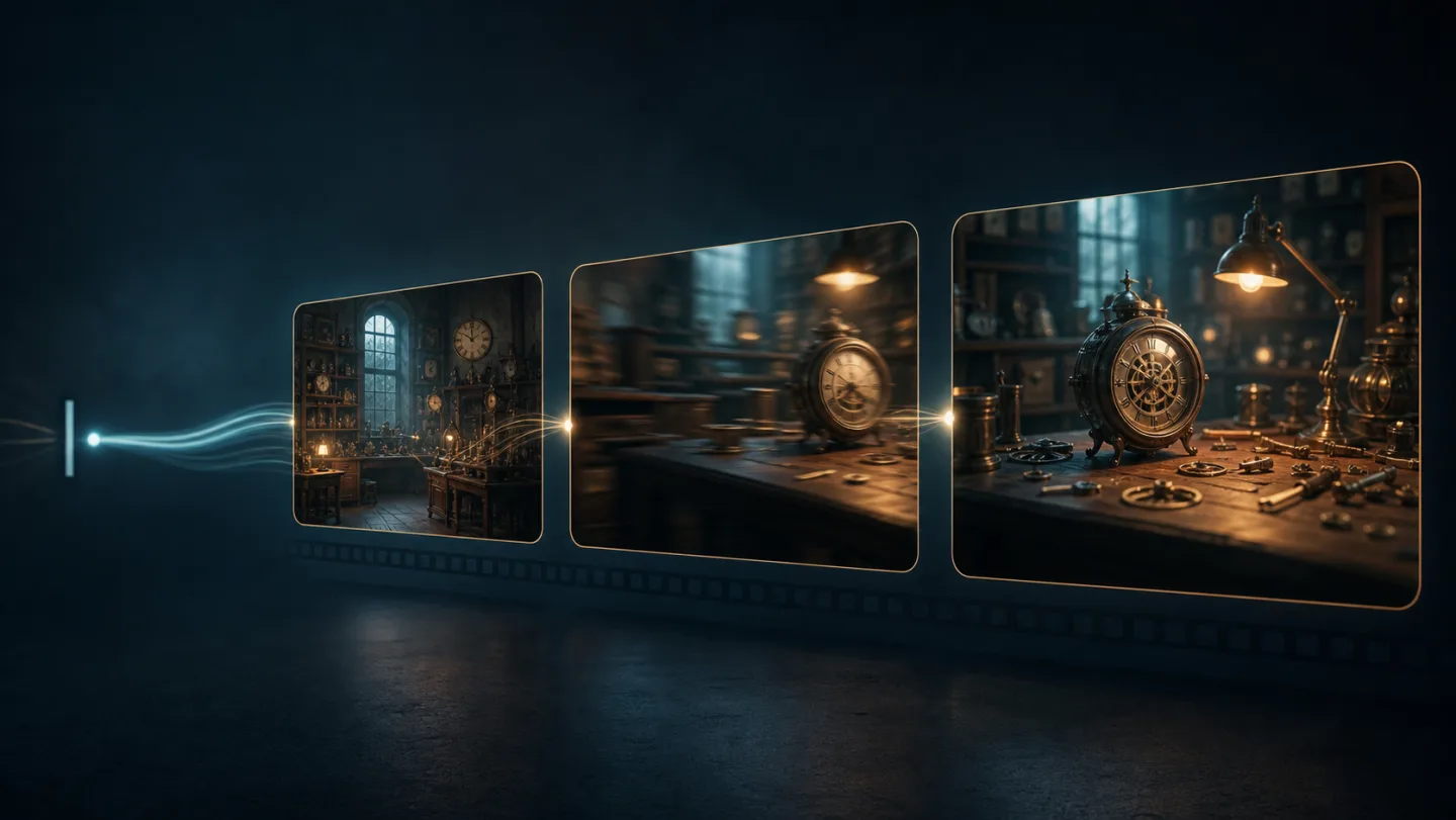 Write what the subject does on screen. One action gives you more control than a complete story. Try “slow camera push-in” and “warm window light.” Change one detail when you retry.