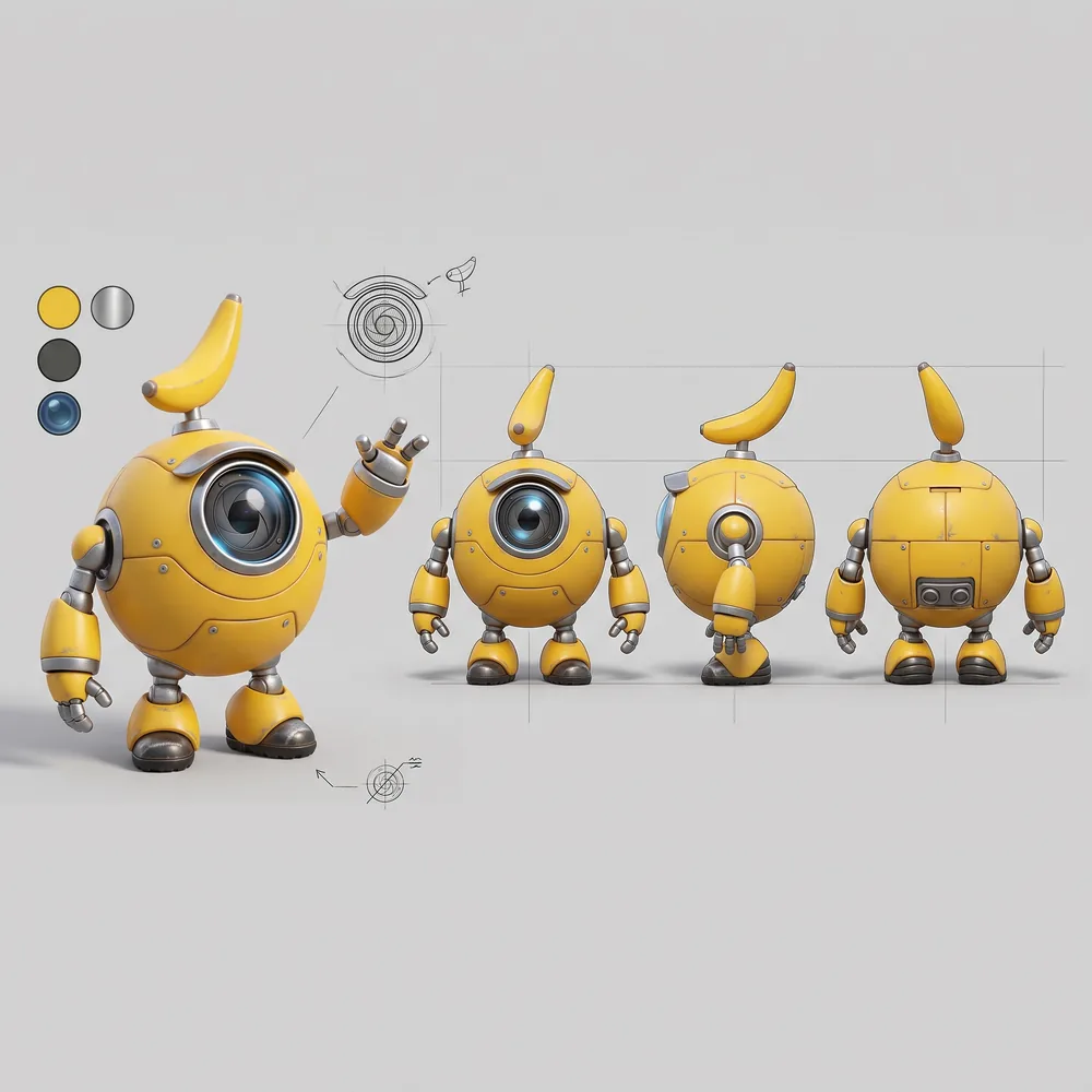 Character sheet, made with Nano Banana 2.1